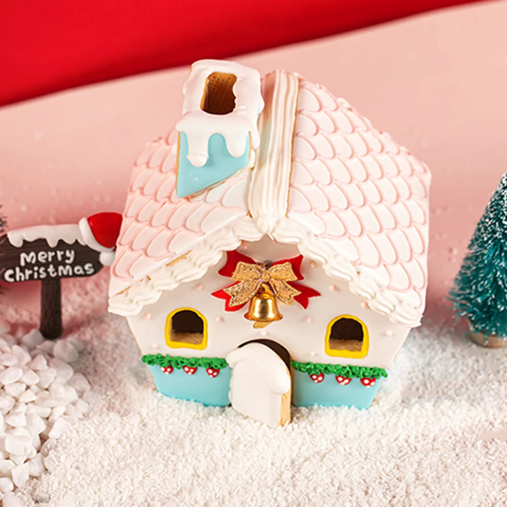3d christmas gingerbread house cookie cutter set mould diy chocolate mold pastry cake stamp decor tools baking accessories 8pc free global shipping