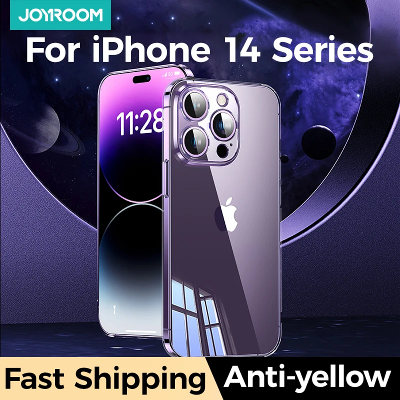 Luxury Clear Case For iPhone 14 13 12 Pro Max Hard PC+TPU Anti Yellow Full Lens Protective Transparent Cover For iPhone 14 Case