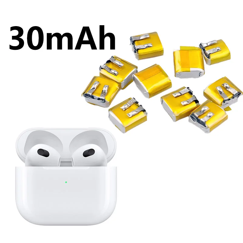 Фото Аккумулятор 401012 3.7V 30mAh для Bluetooth-наушников, литиевая перезаряжаемая батарея №2