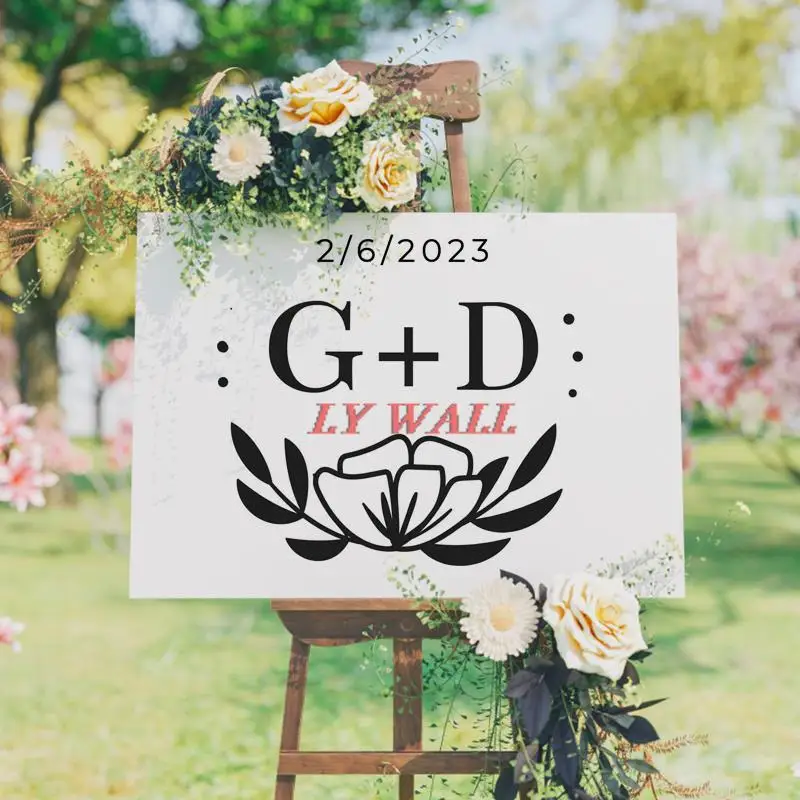 

Vinyl Sticker For Wedding Cards Box Customize Texts Decals Wedding Guest Box Stickers Thank you Sign Wedding Custom Mural 4094