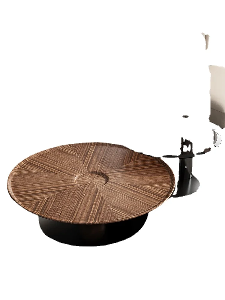 

YY Italian round Tea Table Solid Wood Modern Minimalist Living Room Home Small Apartment