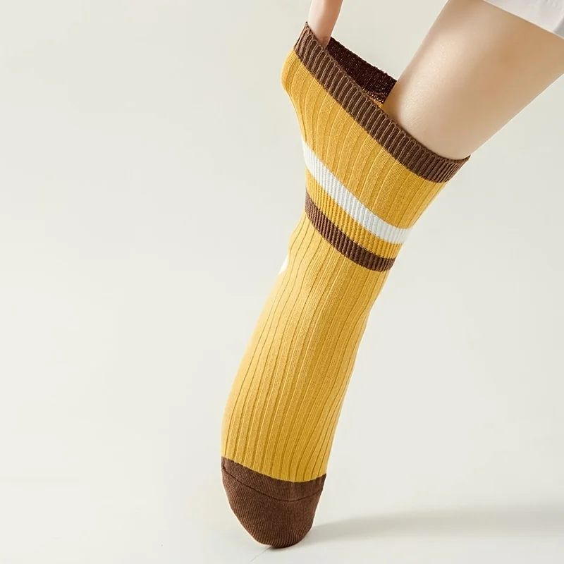 Носки женские осенне-зимние дышащие Нескользящие 5 пар