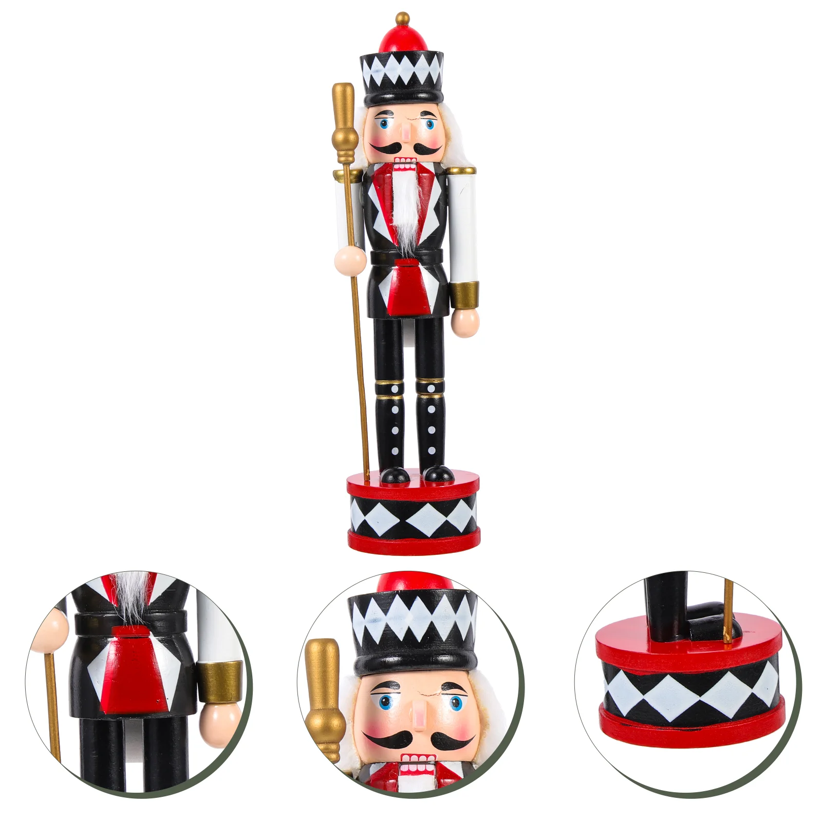 

Standing Drum Nutcracker Xmas Wooden Nutcrackers Craft Christmas Outdoor Decorations Statue Ornament Gift Soldier Woodsy