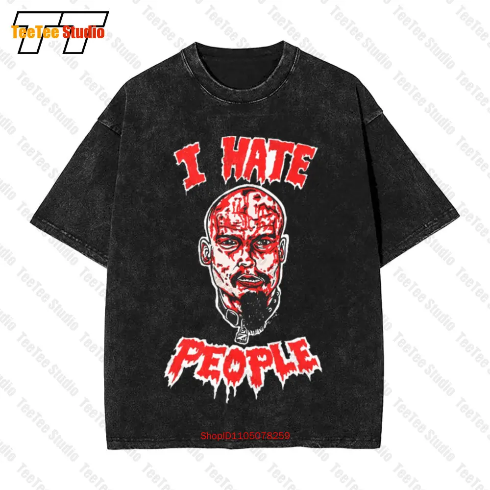 Фото Винтажная футболка большого размера Gg Allin American Punk Rock I Hate People OSQR №1