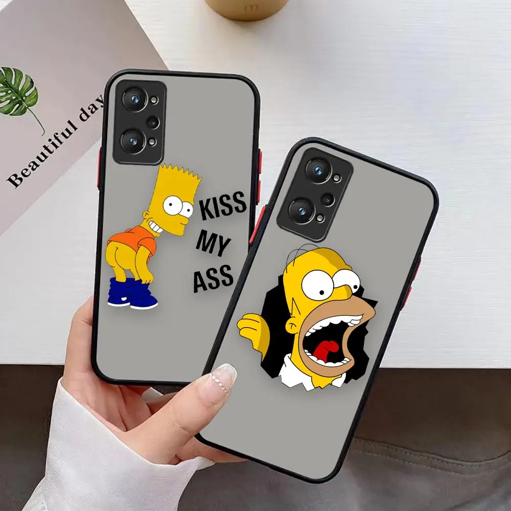 

Funny S-Simpsons Shockproof Case For Realme 3 5 6 7 7I8 8I 9 10 GT MASTER NEO2 X7 XT PRO 5G PLUS Shell Case Funda Coque Carcasa