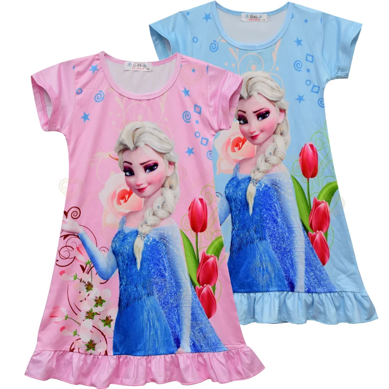 

Disney Girls Princess Nightgowns Short Sleeve Cartoon Nightdress Sleepwear Kids Little Teen Toddler Pajamas Children Dresses