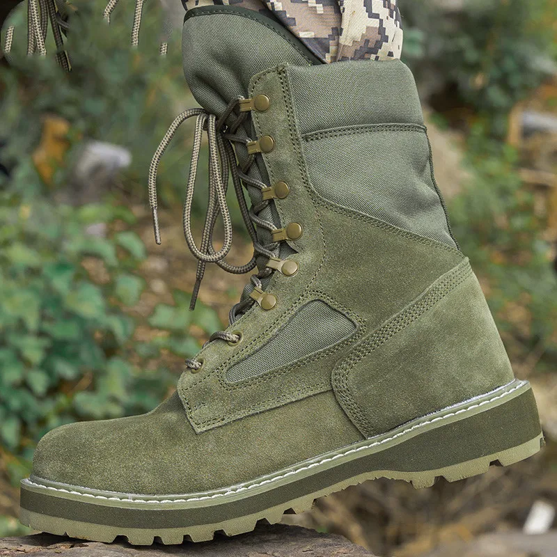 

2023 spring and autumn High Gang Special Forces Combat Men's Boots Tactical Mountaineering Marine Training Outdoor Boots
