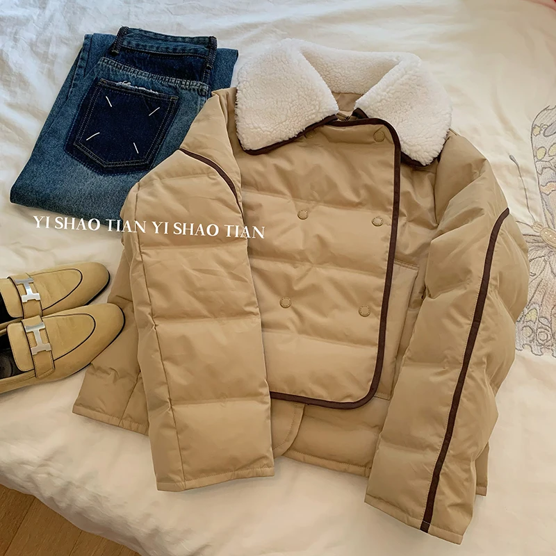 

2022 Winter New Middle Aged Printed Leather Luxury Fur Down Short Jacket Women'S Haining Sheepskin Mink Coat With Pocket