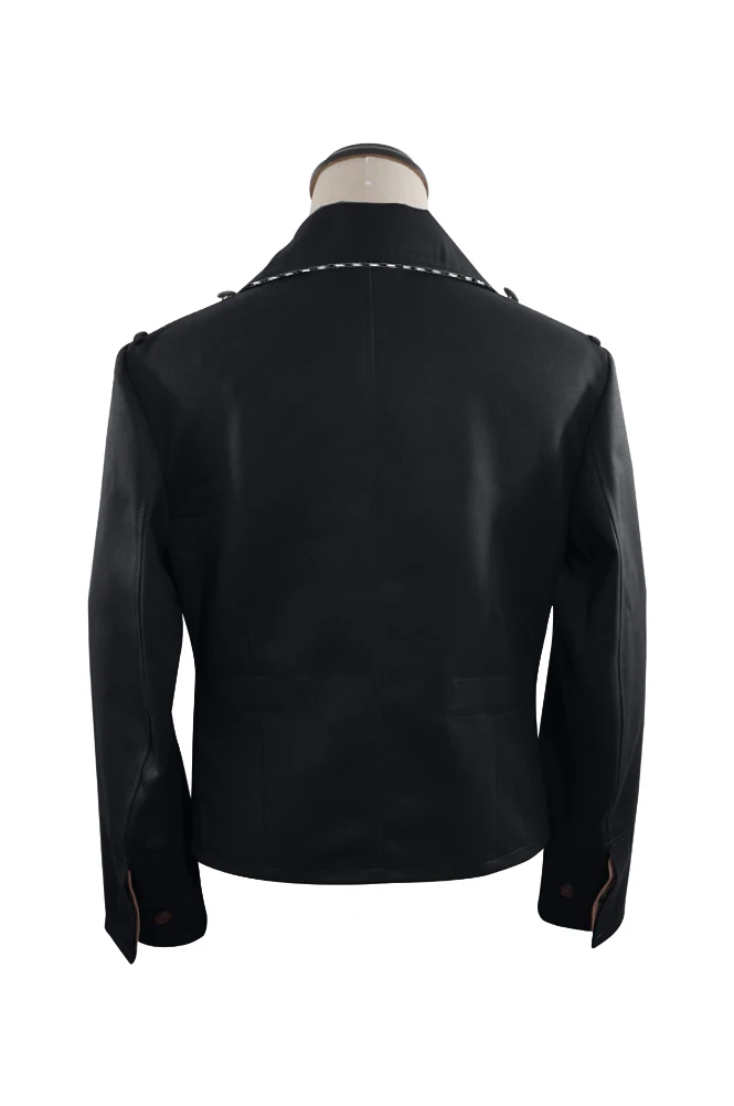 

GUDI-006 WWII German Heer pioneer panzer black gabardine wrap jacket