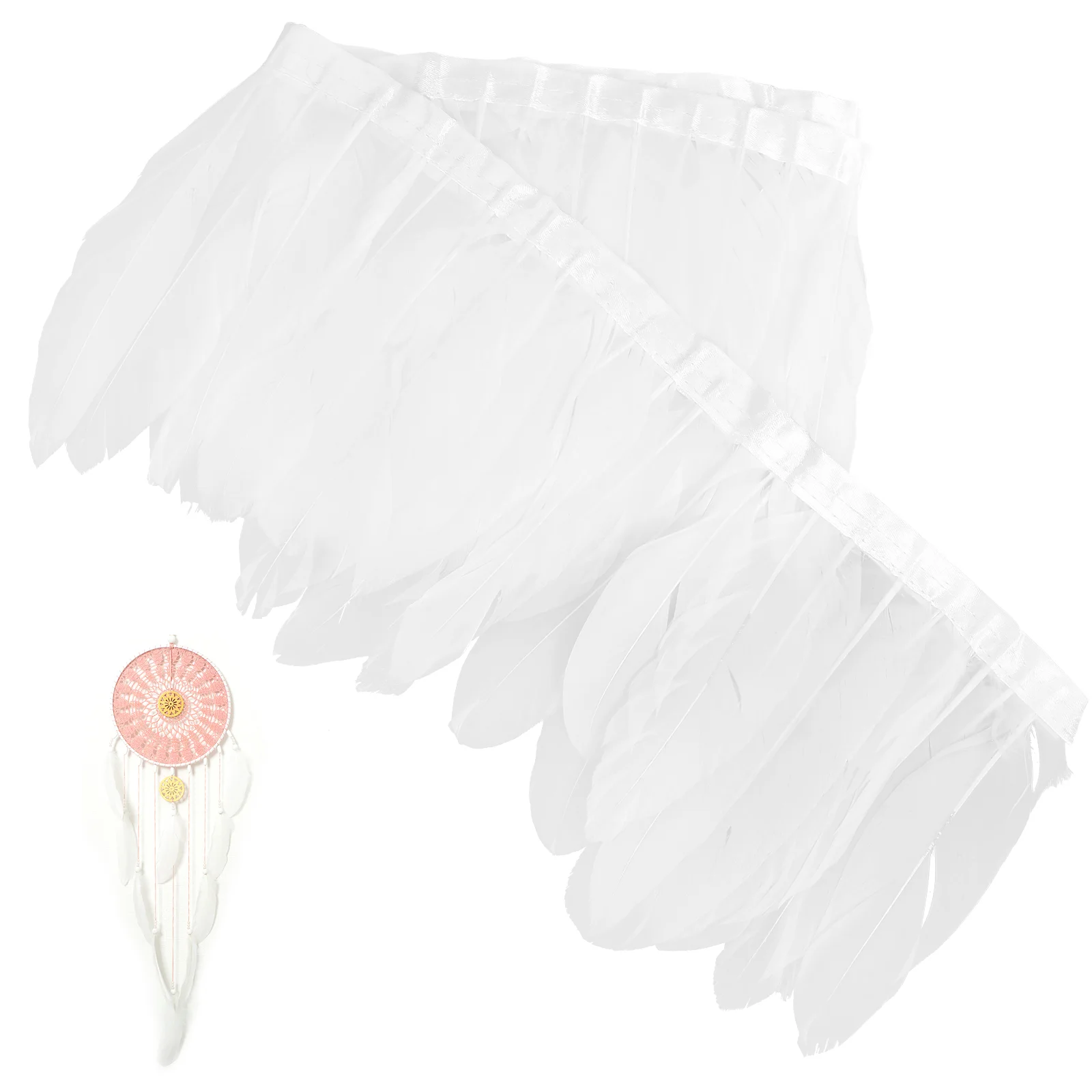 

White Trim Turkey Fringe Plume Goose Diycrafts Trims Marabou Rooster Hackle Sewing Craft