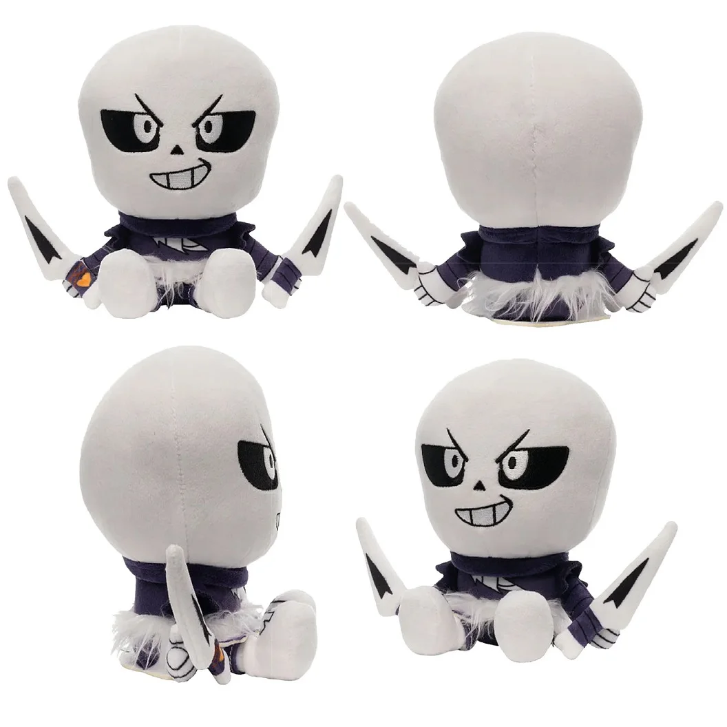 Фото Новая плюшевая игрушка Undertale Cross Sans, мягкая кукла-подушка для косплея, мультяшная аниме-фигурка, сувенир для фанатов, подарок на день рождения для детей, 22 см №1