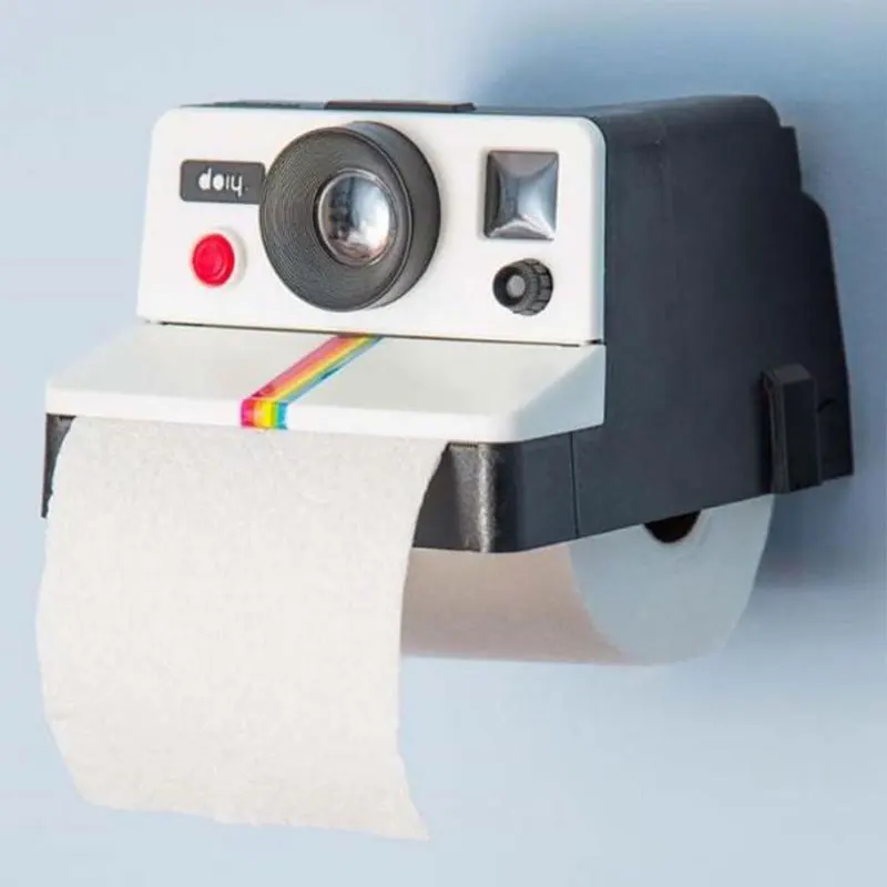 

1 PC Creative Toilet Roll Camera Paper Holder Box WC Tissue Box Bathroom Retro Decor Paper Napkins
