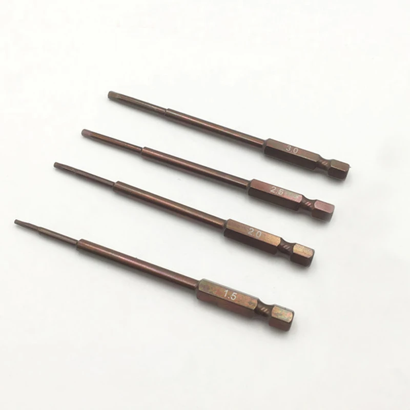 

1.5/2.0/2.5/3.0 Hexagon Steel Cutter Head Metric Electric Inner Hexagonal Screwdriver Bit Upgraded Part for RC Cars DIY Model