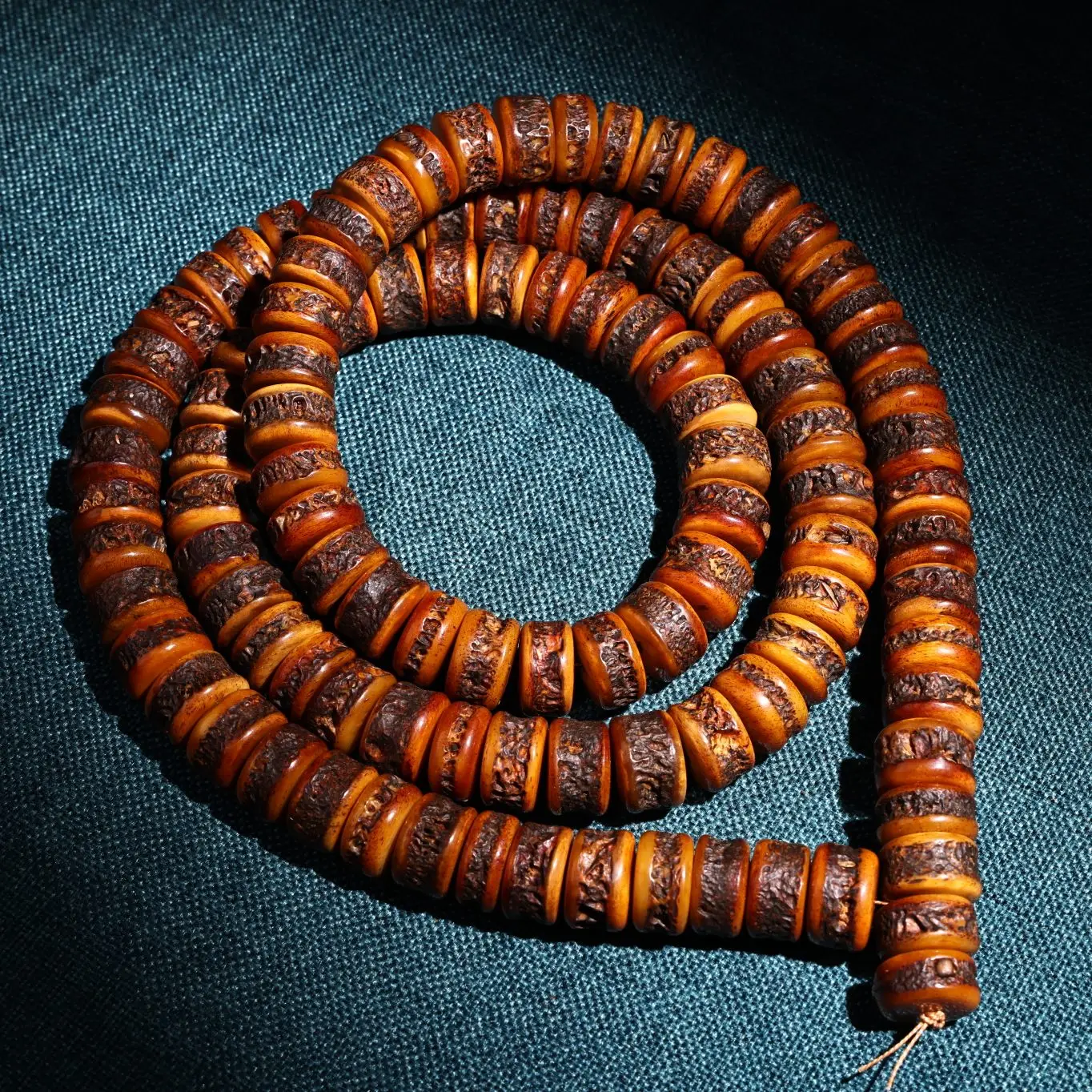 27-дюймовая коллекция тибетского храма старая натуральная кость габалы 108 бусин