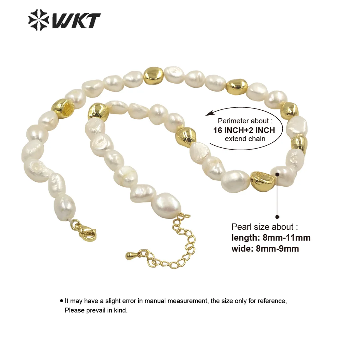 Женское ожерелье из пресноводного жемчуга WKT