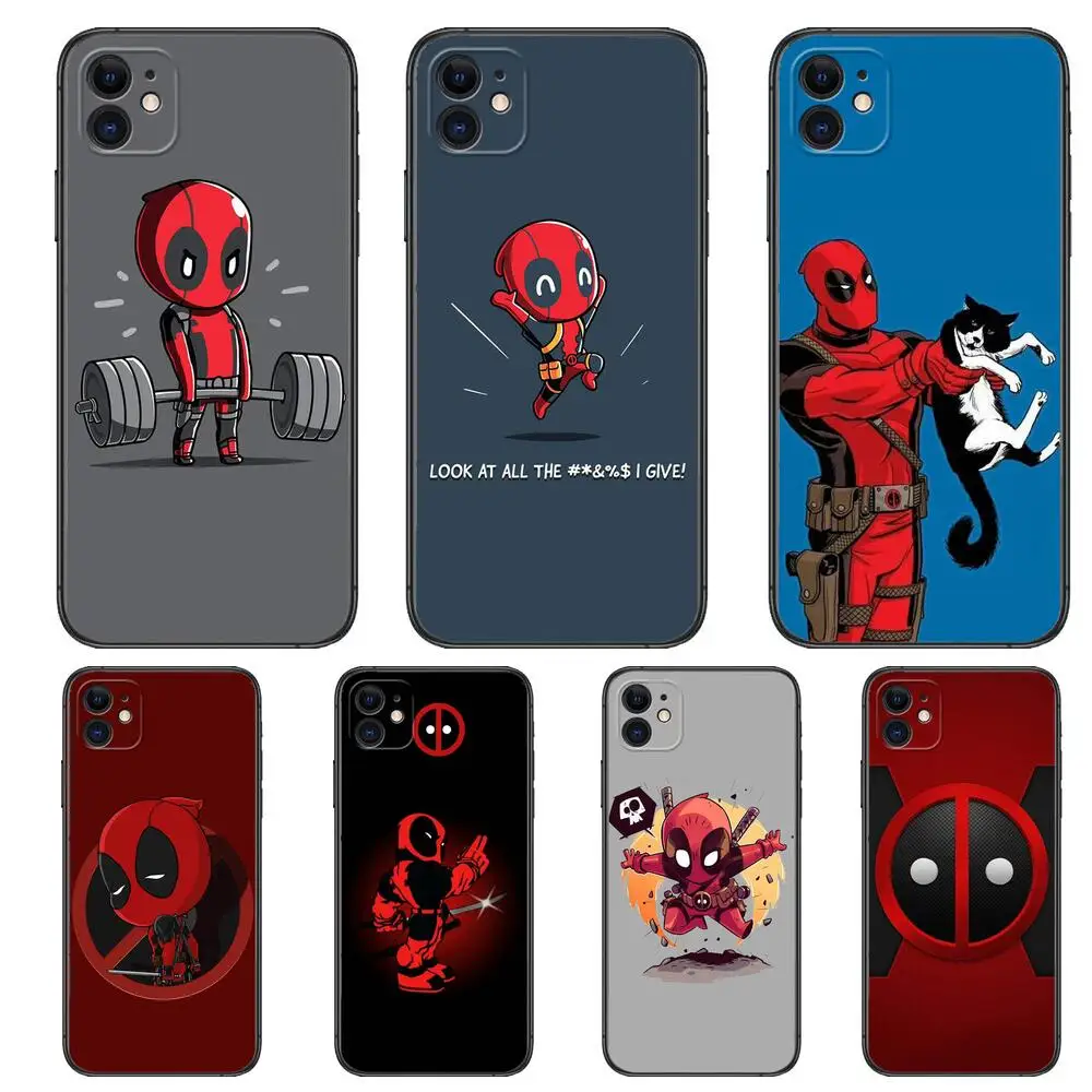 

Marvel Deadpool hero cute Phone Cases For iphone 13 Pro Max case 12 11 Pro Max 8 PLUS 7PLUS 6S XR X XS 6 mini se mobile cell