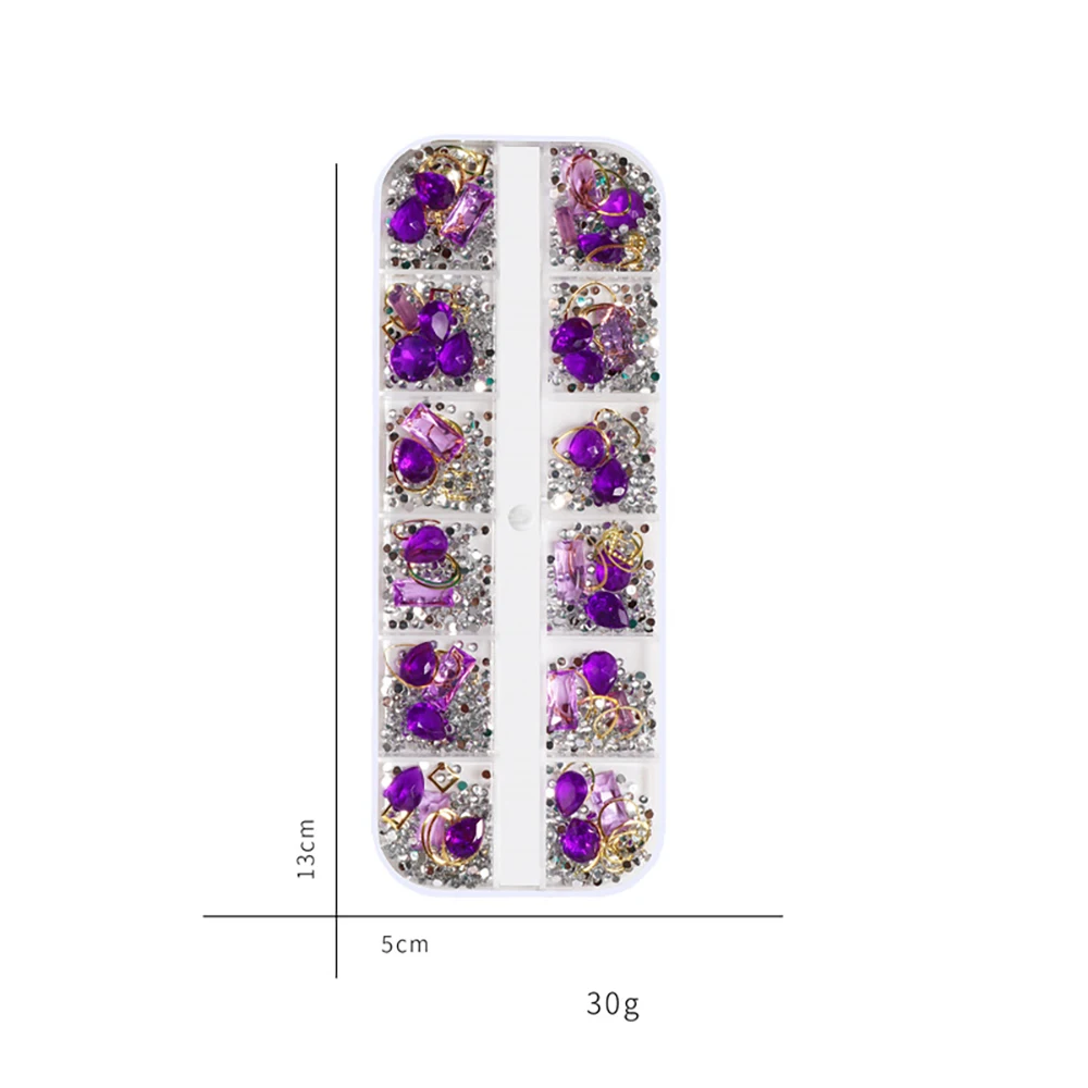 

Heart Metal AB Gems Crystal Pearl Shiny Nail Art Decoration Nail Jewelry Manicure Accessories Nail Rhinestones