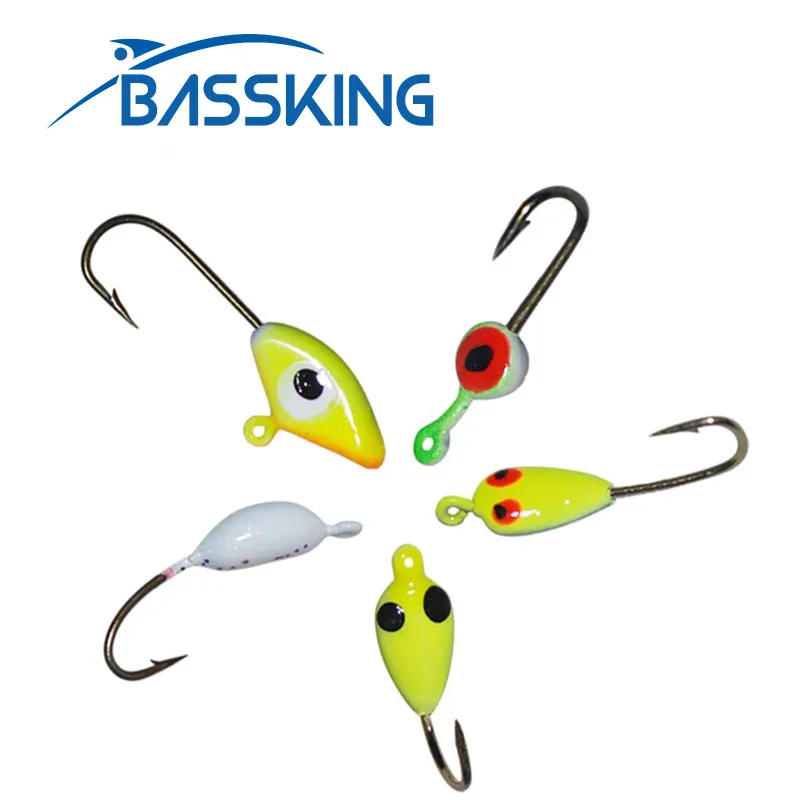

BASSKING 15 шт., искусственные ледяные крючки с искусственной головой, приманка, рыба, искусственные Крючки для рыбалки, Rockfish, крючки для джиггинг...