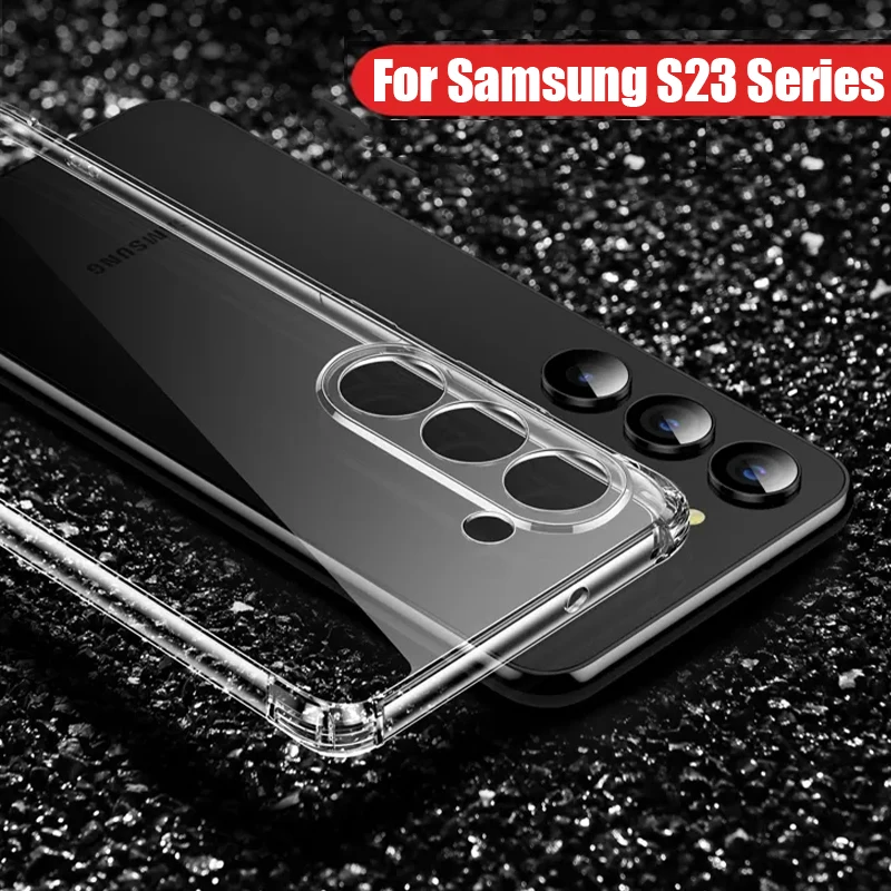 Прозрачный чехол для Samsung Galaxy S23 S23pro S23ultra с защитой от царапин и брызг, чехол для телефона Samsung S23 S23pro S23ultra