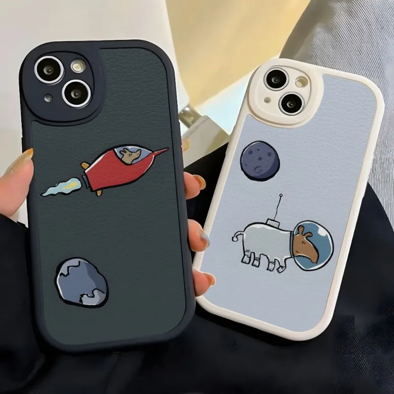 

Sky Space Planet Moon Stars Phone Case For Iphone 14 Pro Max 13 12 11 Mini X Xr Xs 8 7 Puls Lambskin Silicone Cover