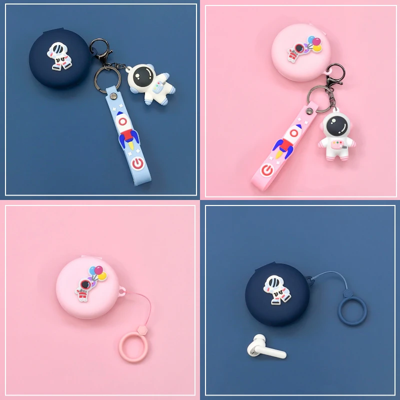 

Cute Cartoon Astranout Earphone Case For OPPO ENCO W31 wireless bluetooth headset Case Anti-drop Protection For oppo enco w31