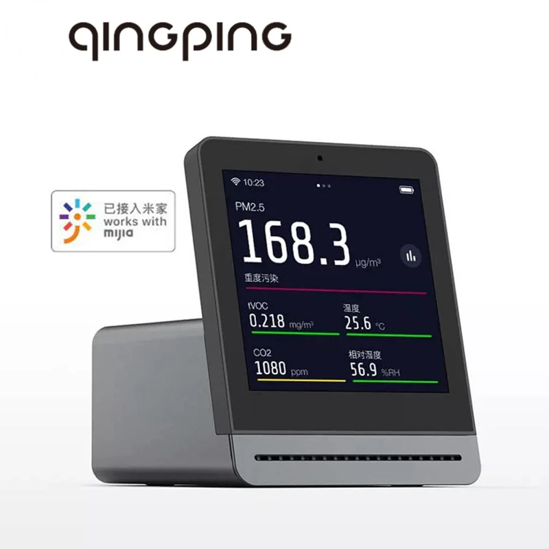 

Qingping ClearGrass Air Monitor Retina Touch IPS Screen Mobile Touch Operation Indoor Outdoor Clear Grass Air Detector PM2.5