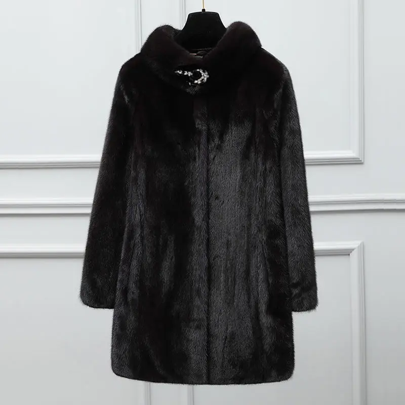 New Winter Coat for Women Faux Fur Jacket Mink Coats Warm Warm Cheap Wholesale Women's Clothing Free Shipping Thicken Keep Warm