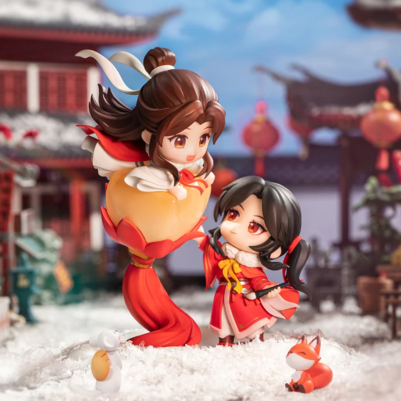 

Anime Heaven Officials Blessing Tian Guan Ci Fu Xie Lian San Lang Thousands Lights Q Version Action Figure Postcard Model Toy