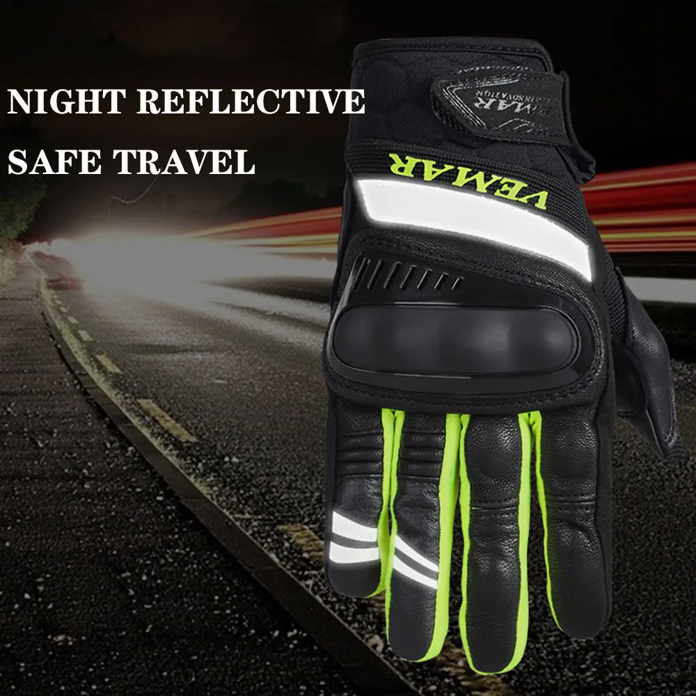 Мужские мотоциклетные перчатки Vemar защитные красные для сенсорных экранов