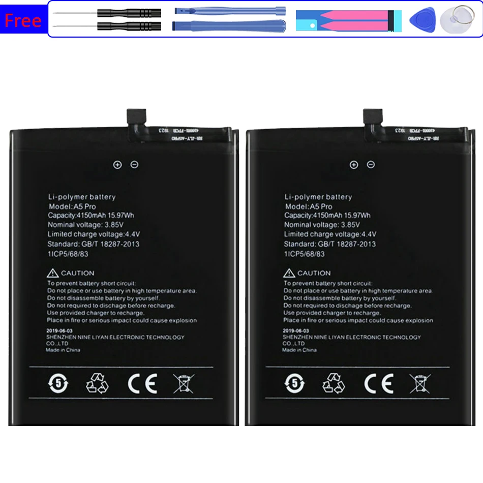 

Аккумулятор A5 Pro 4150 мАч для телефона UMI Umidigi A5 Pro A5Pro