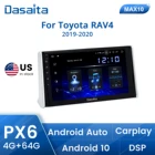 Автомобильный радиоприемник Dasaita, экран 10,2 дюйма HD, 1 din, Android 10,0, для Toyota RAV4, GPS, 2018, 2019, навигация, DSP TDA7850, BT5.0, MAX10, 1280*720