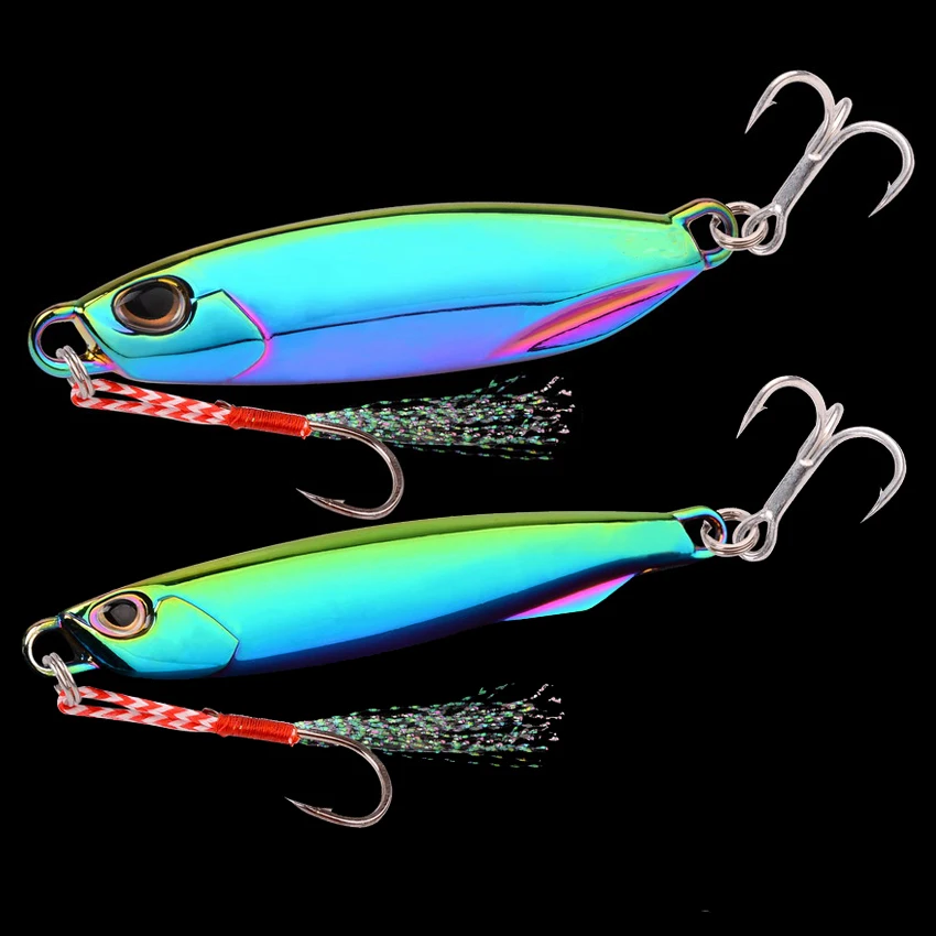 

1PCS Plating DUO Metal Jig Lure 7g 10g 15g 20g 30g 40g 60g 80g Jigging Lure Silver Colorful Fishing Lure Saltwater Lures
