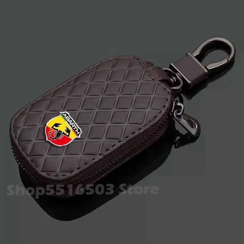 Кожаный чехол для ключей Abarth 695 595 автомобильный брелок Fiat 500 Punto 124 125 Ducato с