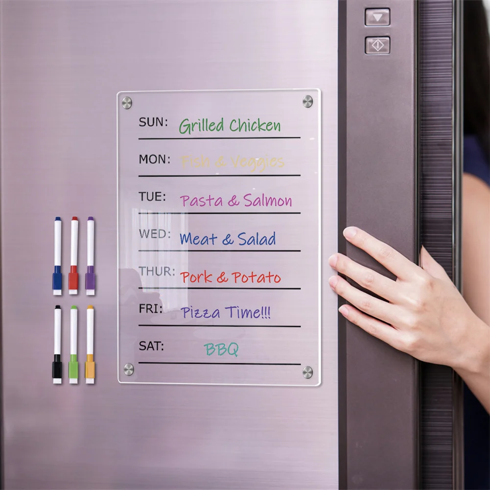 Акриловый календарь сильный магнитный плотный прозрачный сухой стираемый