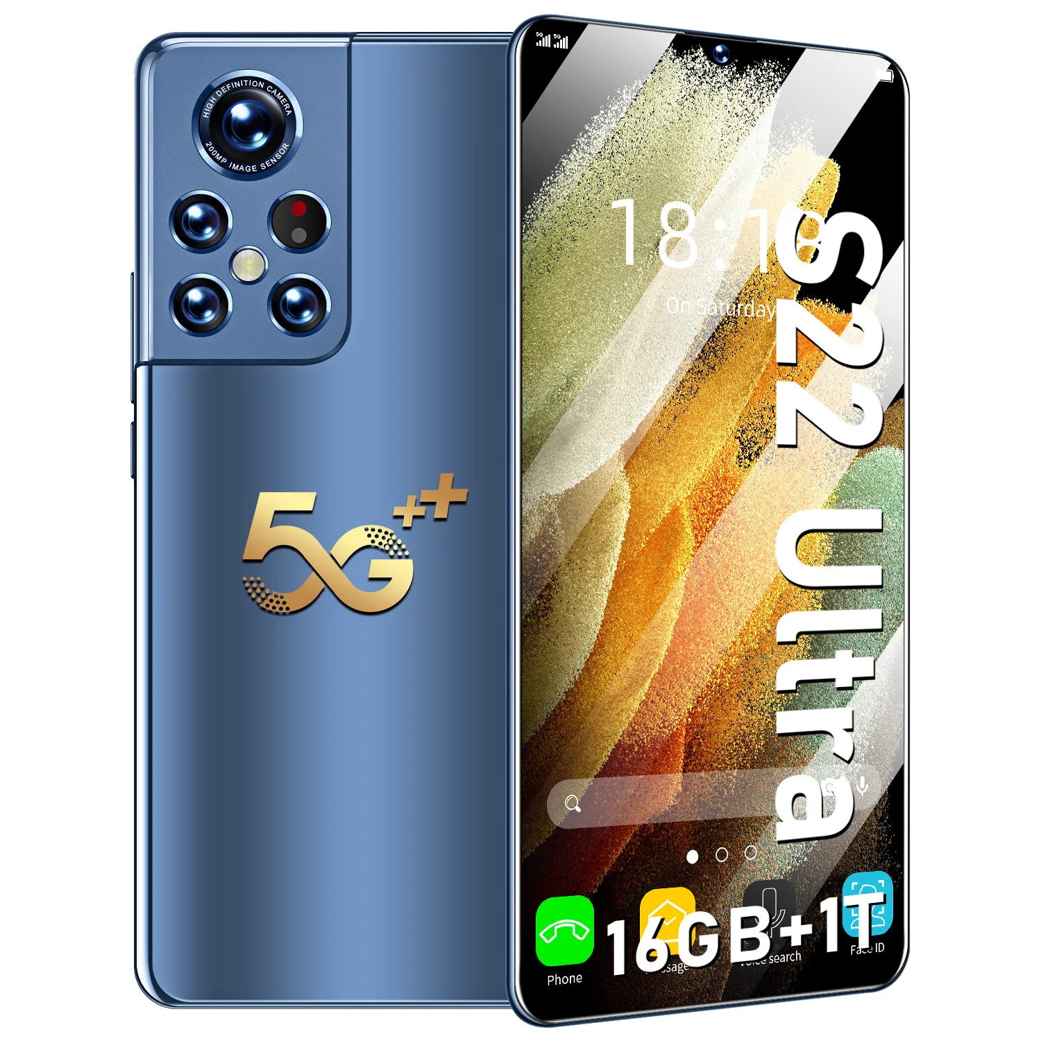 

Смартфон глобальная версия S22 Ultra, 6,93 дюйма, HD экран, 16 ГБ + ТБ, две Sim-карты, разблокированные мобильные телефоны с камерой 48 Мп + 72 МП, 4/техничес...