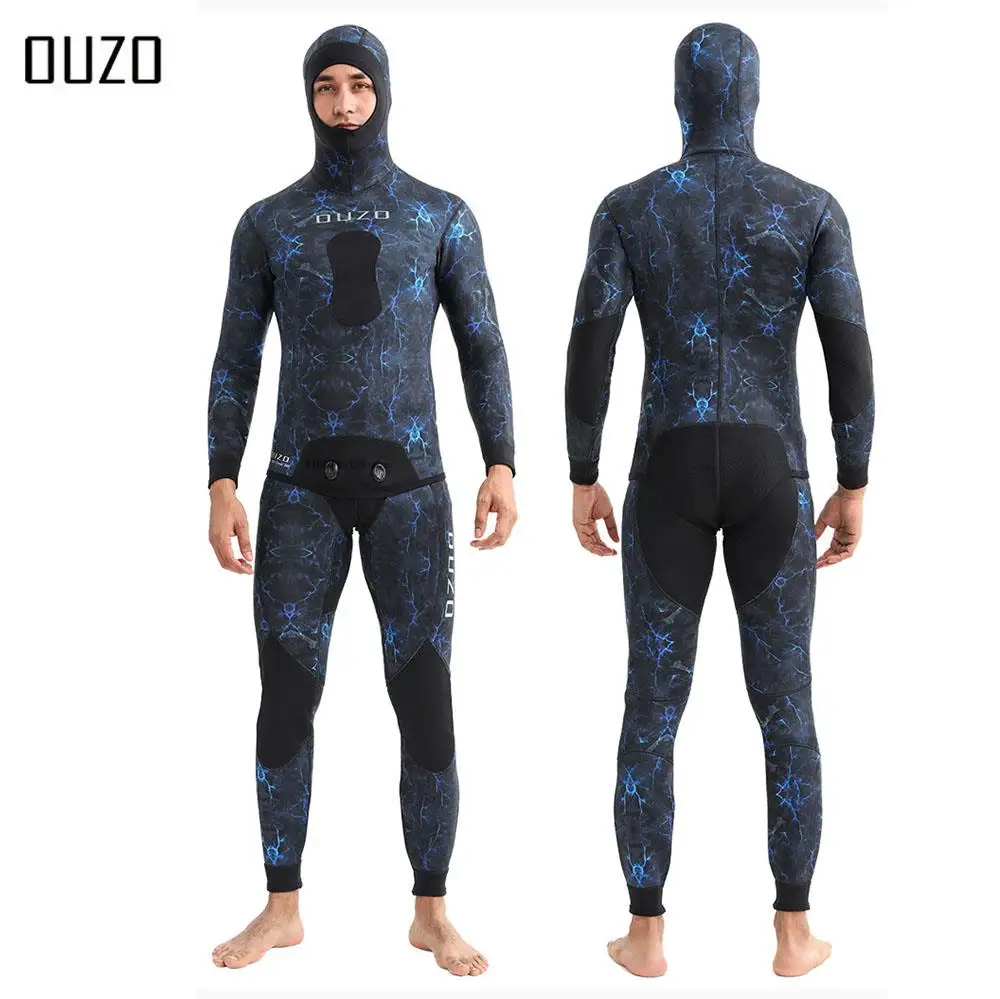 Неопреновый гидрокостюм для подводной охоты 1 5 мм камуфляжный цельный дайвинга