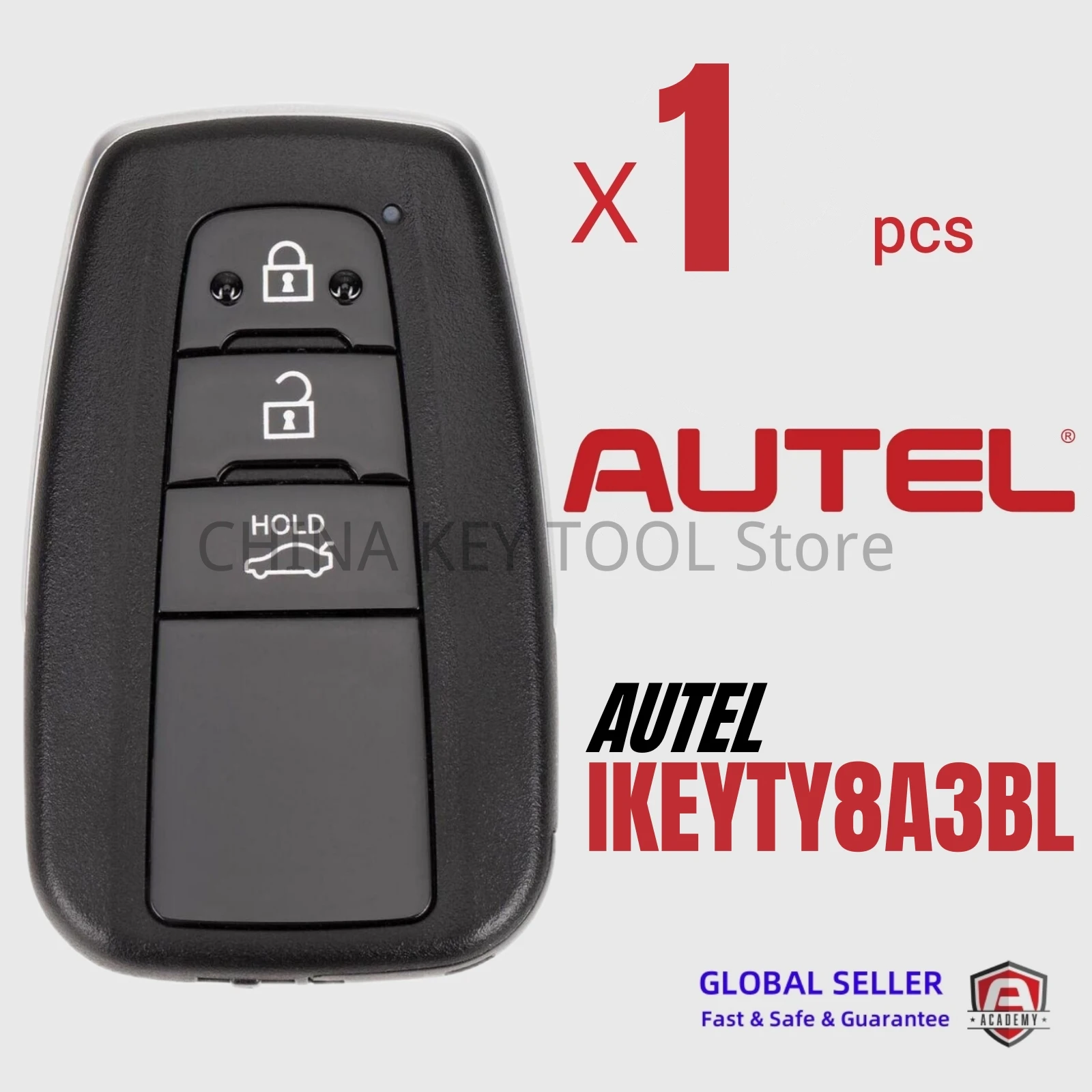 

1 шт. Смарт-ключ Autel IKEYTY8A3BL 8A3BL 3 кнопки 315/433 МГц для смарт-ключа Autel для KM100 IM508 IM608 KM100E