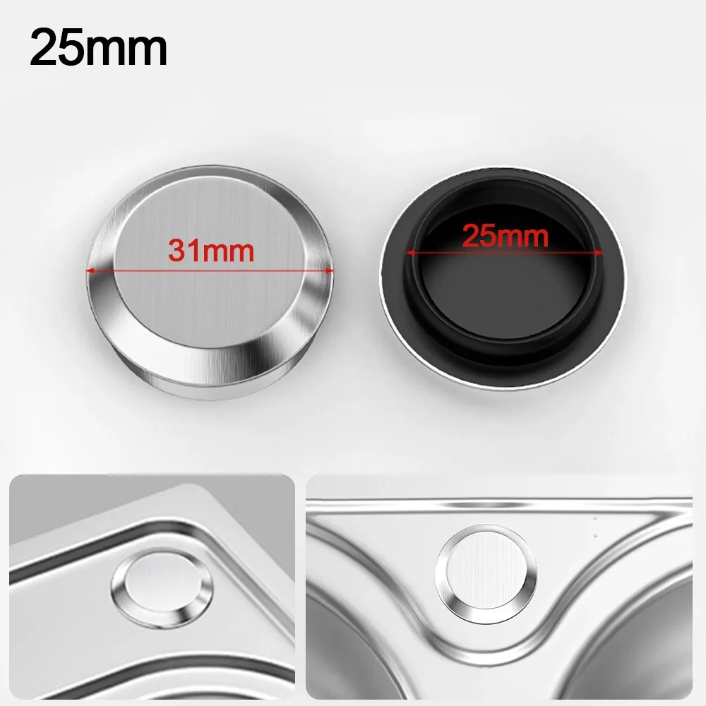 

Заглушка для раковины из нержавеющей стали, крышка отверстия для крана, пробка для воды, кухонное дренажное уплотнение, защита от протечек, простые в использовании аксессуары для стирки