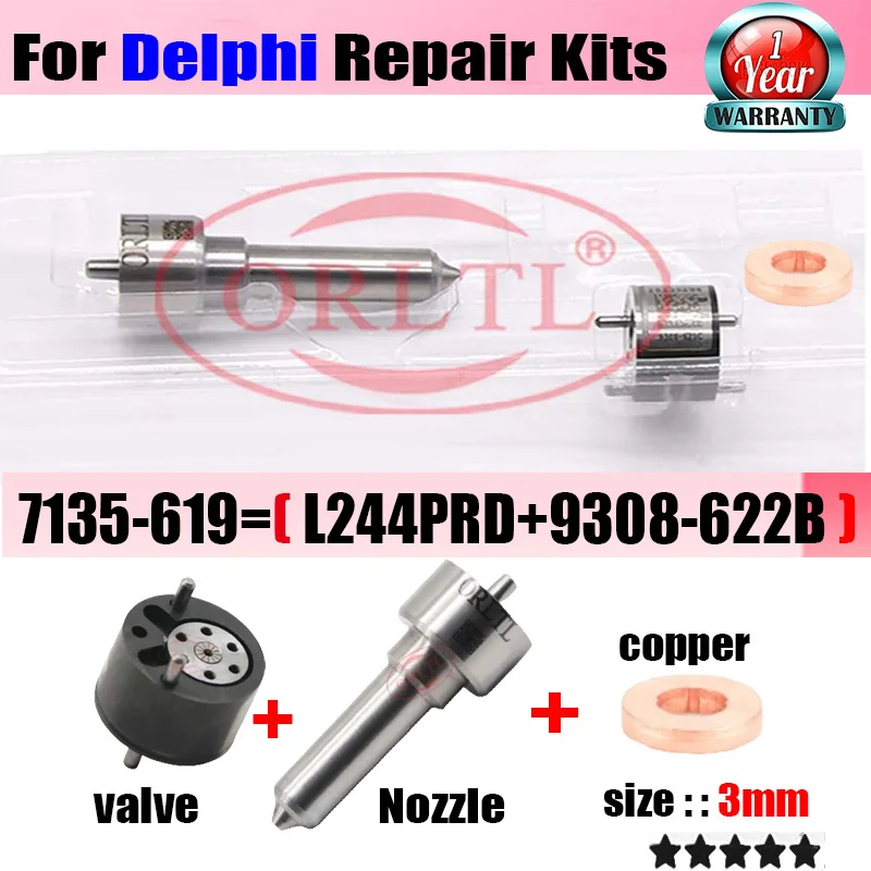 EJBR04501D A 6640170121 Ремкомплекты 7135-619 Форсунка L244PRD Регулирующий клапан 9308-622B для