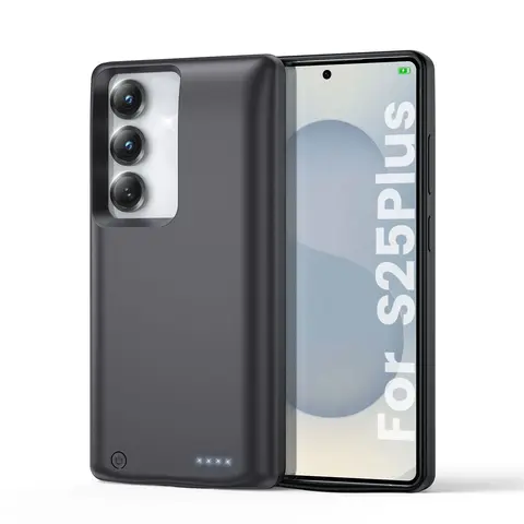Чехол-зарядное устройство 10000 мАч для Samsung Galaxy S25 S24 S23 S22 Ultra Plus Power Bank, чехол с задним зажимом, чехол Powerbank Station