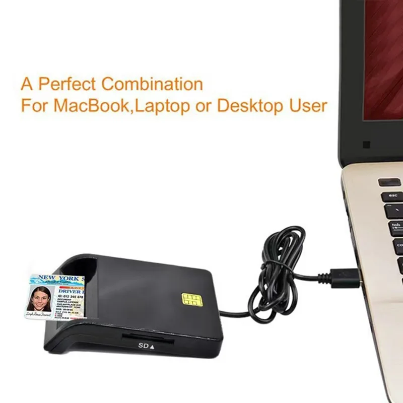 Считыватель смарт-карт USB SIM для банковских карт IC/ID EMV SD TF MMC Кардридеры ISO 7816 Windows 7 8