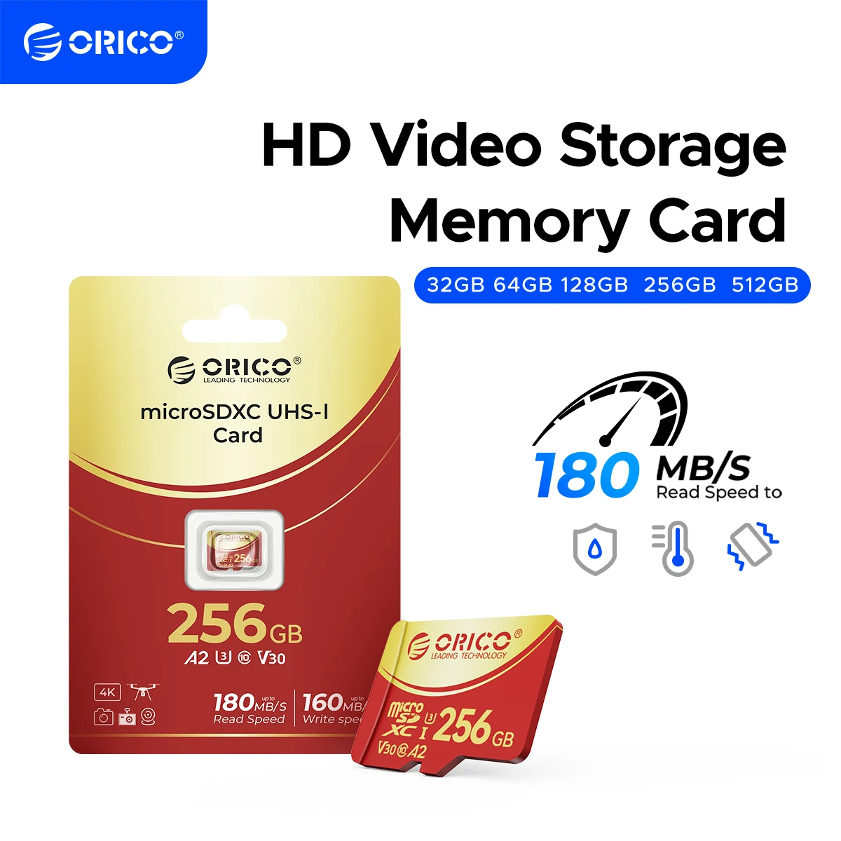 Карта памяти Micro SD Micro SDXC R/W до 180 МБ/с Full HD и 4K UHD C10 ...
