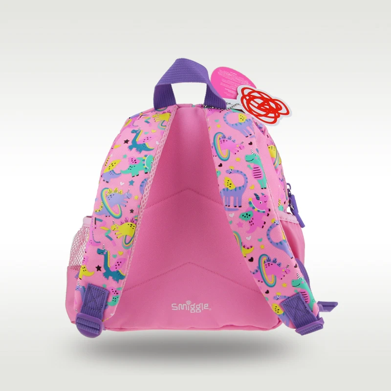 Australia Smiggle Original Pink Dinosaur Small Schoolbag Girl Kindergarten Baby Backpack Kids Class Middle 1-4 Years 11 Inches