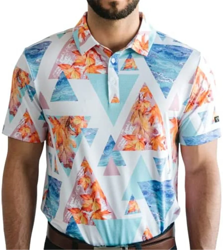 Men's outdoor sports shirt golf shirt T-shirt summer Polo fast drying breathable clothing casual sports F1 jersey Leisure