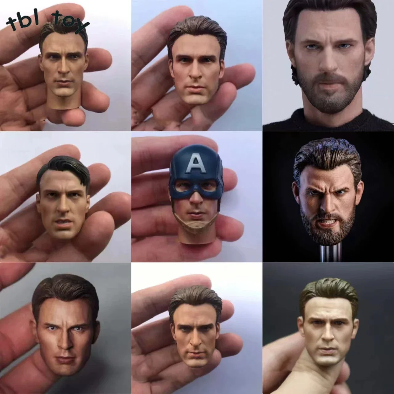 Модель головы молодого капитана для фигурки 1/6