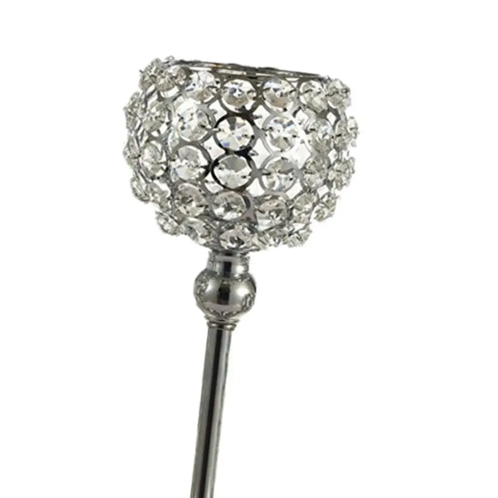 Блестящий хрустальный подсвечник на ножке украшение для свадьбы вечеринки дома