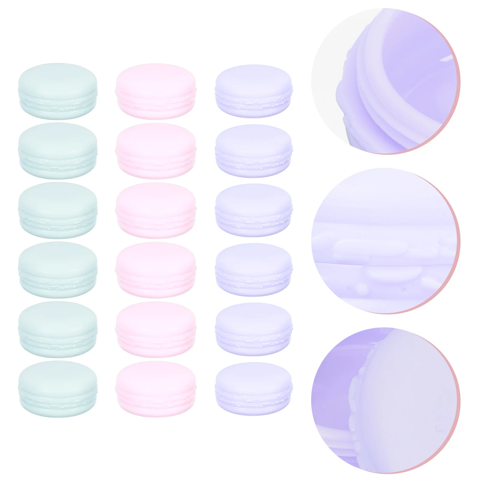 

30 Pcs Cream Box Dispensing Cases Clear Plastic Containers Macaron Jars Color Empty Travel Lotion