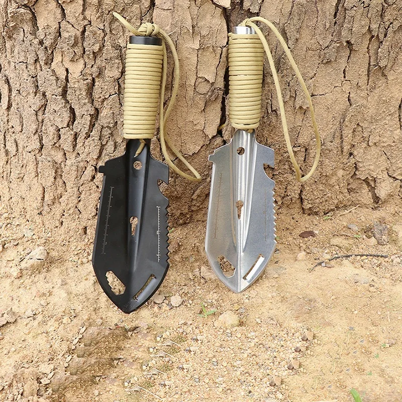 

New Shovel Outdoor Stainless Steel Multifunctional Engineering Camping Survival Tool Small Hand Shovel Survival Emergency Tools