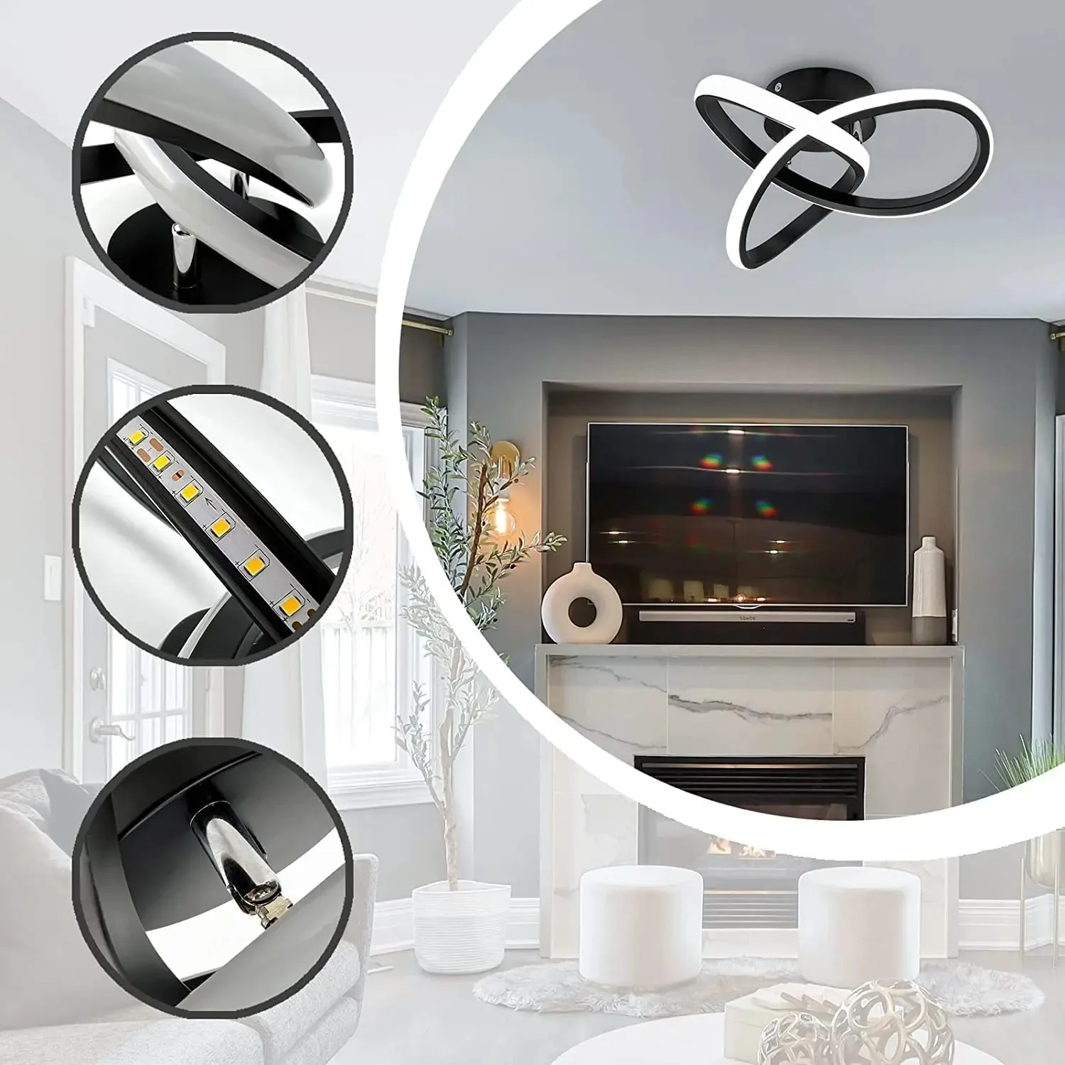 Современная Бытовая лампа IRALAN простой потолочный светильник в трех цветах для