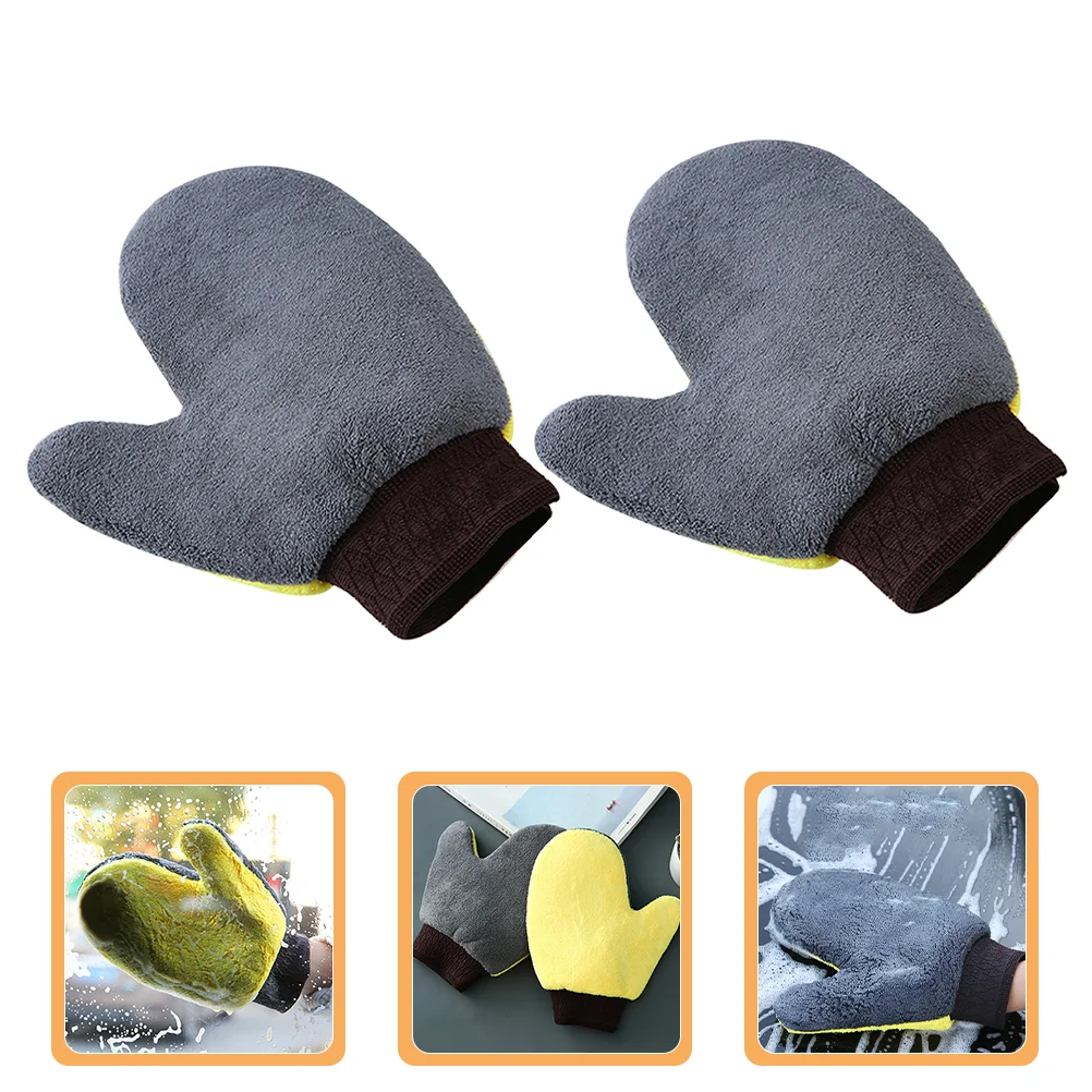 

Car Mitts Gloves Cleaning Wash Washing Mitt Microfiber Glove Window Kitchen Portable Mittens Pads Waterproof Blindnon Household